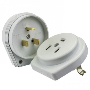 Разъем СП РШ/ВШ 32А/250В бел.пластик 2Р+РЕ (6)