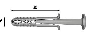 Крепеж для плинтуса ИзиФикс 6х30мм (50шт) (50)