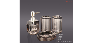 Стакан прозрачный для зубных щеток, акрил			