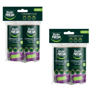 Блоки сменные Master FRESH  для чистящего роллера-РОЛИКА, 50 листов, 2 шт.(24)