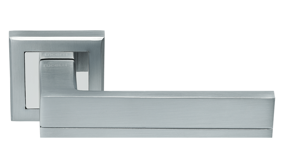 Ручка дверная RAP 22-S SC/CP, квадр накл, мат хром (20)