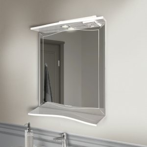 Зеркало с полкой Monaco 60-01 (белый) (1)