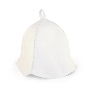 Шапка банная «Сауна», войлок бел.