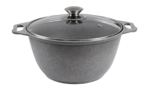 Кастрюля 4,0л Мраморная ст/кр а/п светлый мрамор (3) кмс42а