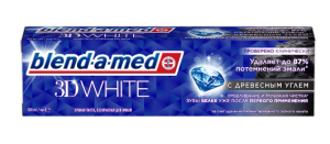 Зубная паста BLEND_A_MED 3D White Отбеливание и глубокая чистка с Древесным углем 100мл(_12_)
