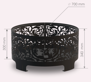 Костровая чаша круглая дно 3 мм, стенки 2мм .Олень 700