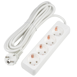 Удлинитель серии Ultra, шнур 5м., 4 гнезда, 16A, с/з.S-GCU4-5B WHITE Белый. TM Uniel (10)