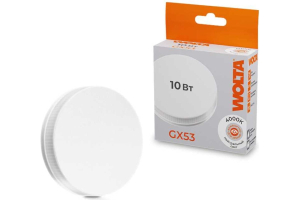 Лампа светодиодная 10Вт 4000К GX53 Wolta(10/100)