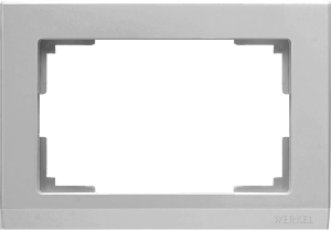 Рамка Stark Серебряный для двойной розетки W0081806 (10)