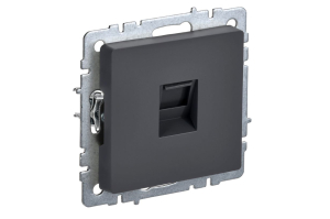 Графит розетка компьютерная RJ45 кат.5E РК10-БрГ