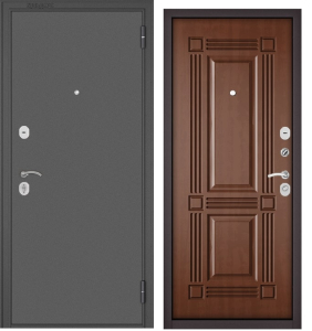 Дверь метал HOME ECO Антрацит/Карамель, 6Е-104, 2050, 860 L