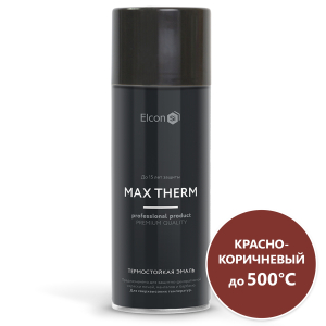 Термостойкая эмаль Elcon  красно-коричневая 500 градусов аэрозоль 520 мл (12)