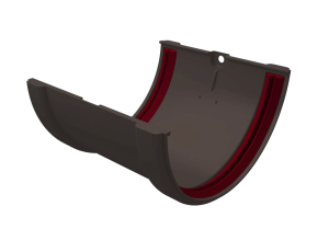 Соединитель желобов, графит (RAL 7024) GL Standart 120/87 ПВХ (48)