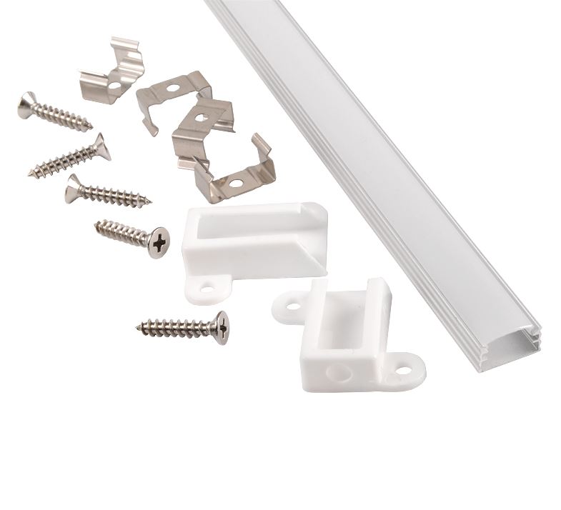 Профиль GAL-GLS-2000-7-14 (2м профиль+ 2м рассеиватель+2заглушки + 2клипсы +6 шурупов) 1/100