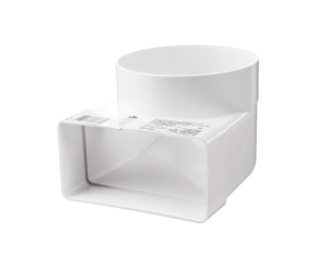 Соединитель угловой 90° плоского с фланцевым воздухораспределителем 110*55/D100 (40)