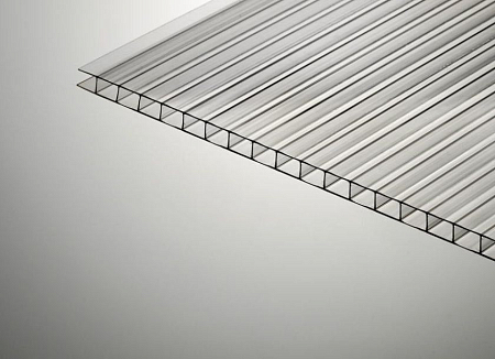 Поликарбонат прозрачный 4 мм 6м 0,6кг*м2 желтый скотч (Пластилюкс)