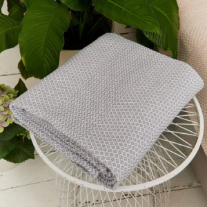 Плед Валенсия NEAPOL, белый-дым, 200х220