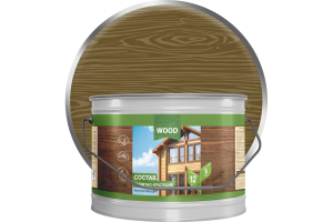 Состав защитно-красящий для древесины быстросохнущий Орех (2.7л) Farbitex Profi Wood (4)