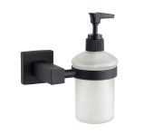 Дозатор для жидкого мыла с держателем Zenfort коллекция "Квадро", черный