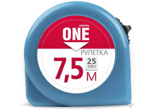 Рулетка измерительная,7.5мх25мм,пластиковый корпус,фиксатор,усил. зацеп,Smartbuy One(12/48) (72)