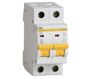 Автоматический выключатель 2P 20А С ВА47-29 4.5кА IEK