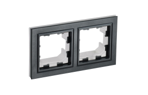 Черный рамка 2 поста IP44 РУ-2-БрЧ-44