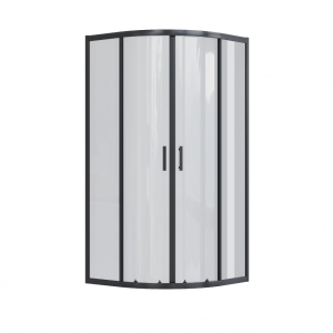 Душевое ограждение Вэлия 90*90*195 полукруг. черный тонированное стекло(1)