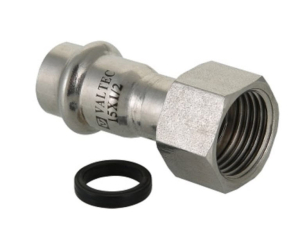 Соединитель с накидной гайкой нерж. сталь 18х3/4"