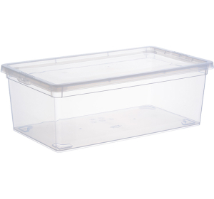Ящик 5,5л 340*190*120мм пищев.пластик/прозрачный (8) М2351