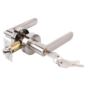 Ручка-защелка MARLOK RZ 7-01 ключ, "NOVA", SN (никель) (30)