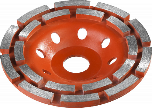 Чашка алмазная шлифовальная сегментная 125 мм, МАСТЕР, Зубр, двурядная (10)