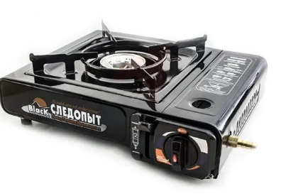 Плита наст. газовая "СЛЕДОПЫТ - Black" (с переходником)/6/