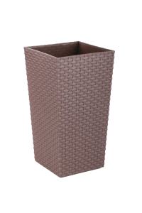 Кашпо напольное 325*325*610мм "Ротанг" венге (5) М6829