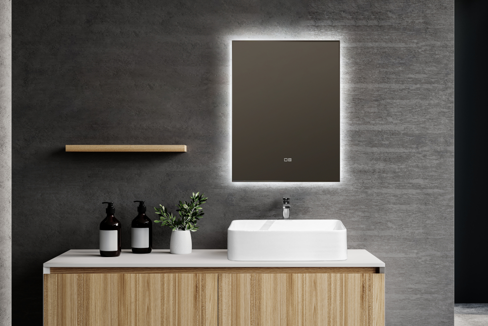 Алмина 600х800 - 2 (подогрев, сенсорный выключатель) зеркало