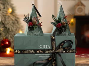 Набор Свечей ароматизированных подарочных "Christmas smell" 2шт. (с ароматом аквилярия)