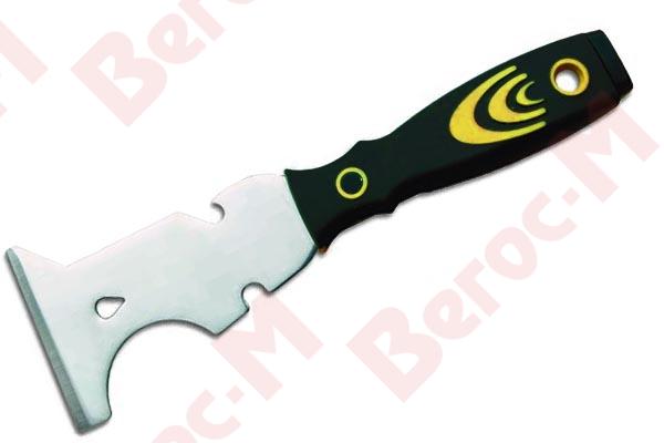 Шпатель -скребок многофунк. ст. с пласт. руч. 75мм (12)