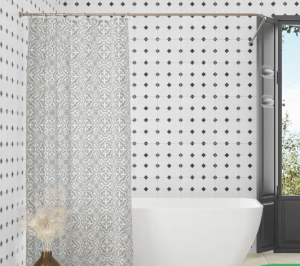 Штора для ванной комнаты 180х180см полиэстер (Дамаск)