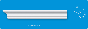 Плинтус потолочный 2м 03001Е  (210)