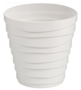 Кашпо "Бархан" (1,4л) Цв. Белый (Арт. КШ-4334)