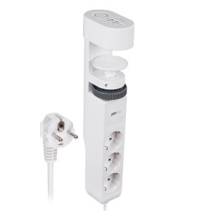 Удлинитель 3 разъема + 3 USB выхода 1,5м заземл., выкл.(Китай) JAZZway ETD-03U-150-wh ПВС 3х1.0