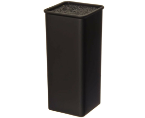 Подставка для ножей SATOSHI с полип. разделителями, 10x10x22,5см, квадрат, soft-touch чер