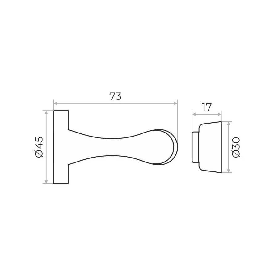 Ограничитель напольный "102" МАГНИТ бронза (10/120