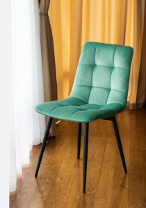 Кресло ТИФФАНИ каркас Чёрный, ткань КОНФЕТТИ АКВАМАРИН