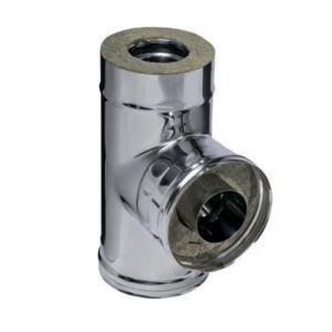 Сэндвич-тройник 90° (430 0,8мм + нерж) Ф115х200