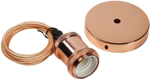 Подвес с патроном E27, 1 м, медь(8)