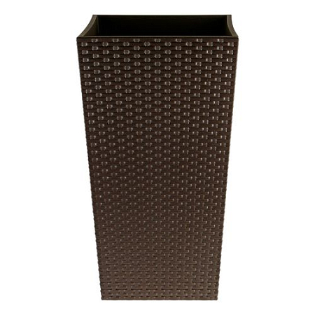 Кашпо "Ротанг" 320*320*565мм вставка 18,0л Коричневый Ротанг (3) М3084