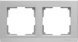 Рамка Stark Серебряный 2-х местная Werkel W0021806 (10)