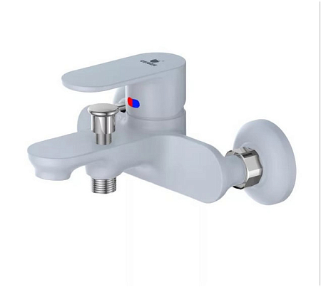 СмесительCALORIE д/ванны  2532 В45М 40 мм белая эмаль