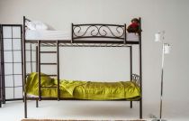 Двухъярусная кровать Валерия-DD (90х200) (КОРИЧНЕВЫЙ БАРХАТ)