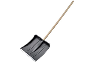 Лопата снеговая "ПРОФИ" с березовым черенком(в/с) и рукояткой Ширина,550 Высота 1550 Длина 100